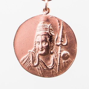 Shiva Silber positiv Rotgold plattiert Münze